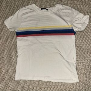 Brandy Melville John Galt Striped White T Shirt​​